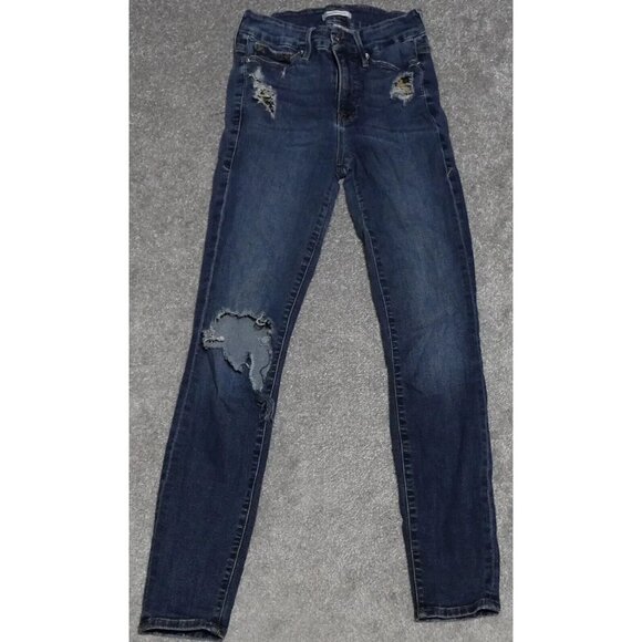 Good American Denim - Good American Good Legs Jeans Women's Size 4/27 Blue Skinny Ripped Distressed